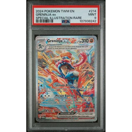PSA 9 Greninja ex 214/167 Sv06: Twilight Masquerade Holo