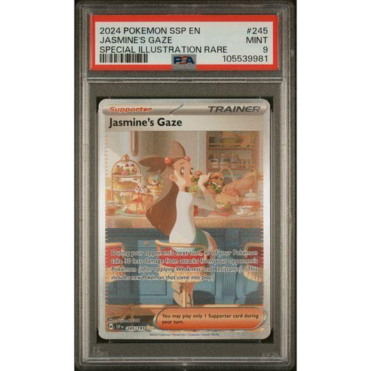 PSA 9 Jasmine's Gaze 245/191 Sv08: Surging Sparks Holo