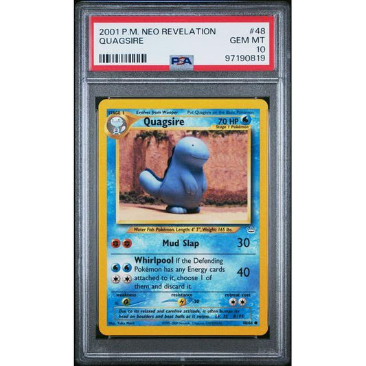2001 POKEMON NEO REVELATION QUAGSIRE#48 GEM MT 10 PSA # 97190819